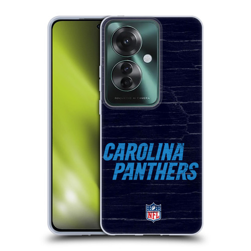 NFL Carolina Panthers Logo Distressed Look Soft Gel Case for OPPO Reno11 F 5G / F25 Pro 5G