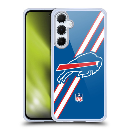 NFL Buffalo Bills Logo Stripes Soft Gel Case for Samsung Galaxy A55 5G
