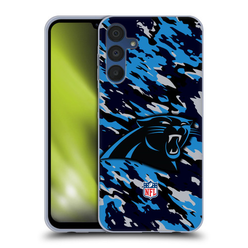 NFL Carolina Panthers Logo Camou Soft Gel Case for Samsung Galaxy A15 NFL Carolina Panthers Logo Camou Soft Gel Case for Samsung Galaxy A15
