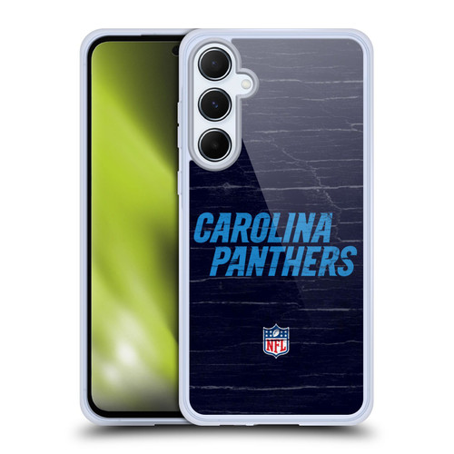 NFL Carolina Panthers Logo Distressed Look Soft Gel Case for Samsung Galaxy A55 5G