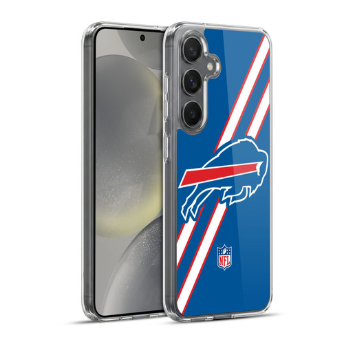 NFL Buffalo Bills Logo Stripes Soft Gel Case for Samsung Galaxy S24+ 5G