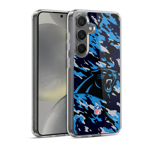 NFL Carolina Panthers Logo Camou Soft Gel Case for Samsung Galaxy S24 5G & MagSafe
