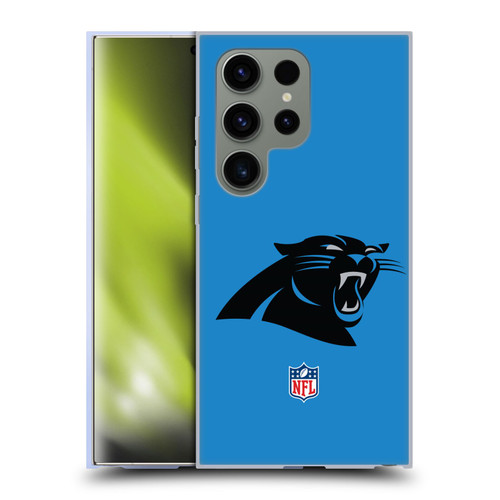 NFL Carolina Panthers Logo Plain Soft Gel Case for Samsung Galaxy S24 Ultra 5G