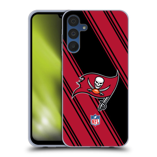 NFL Tampa Bay Buccaneers Artwork Stripes Soft Gel Case for Samsung Galaxy A15
