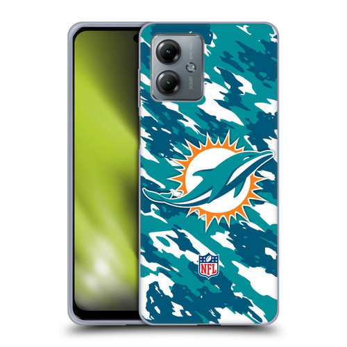 NFL Miami Dolphins Logo Camou Soft Gel Case for Motorola Moto G14