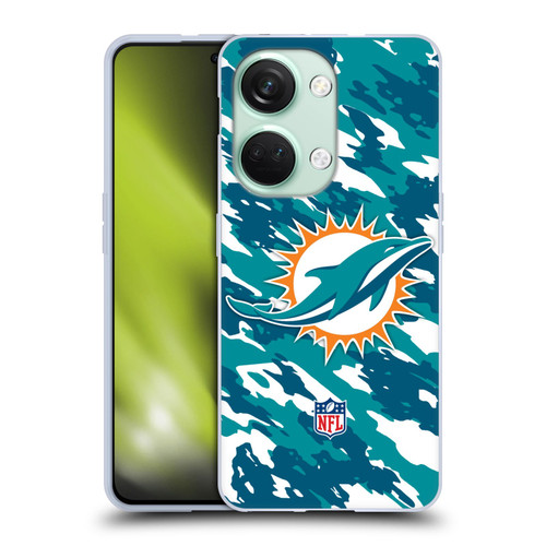 NFL Miami Dolphins Logo Camou Soft Gel Case for OnePlus Nord 3 5G