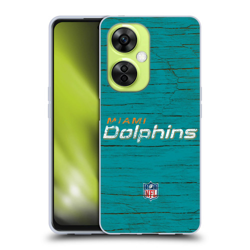 NFL Miami Dolphins Logo Distressed Look Soft Gel Case for OnePlus Nord CE 3 Lite 5G