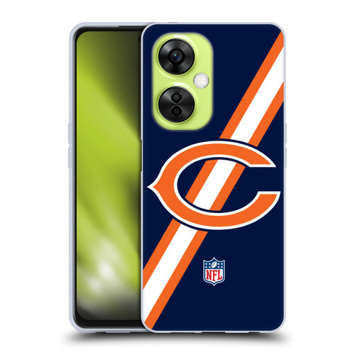 NFL Chicago Bears Logo Stripes Soft Gel Case for OnePlus Nord CE 3 Lite 5G