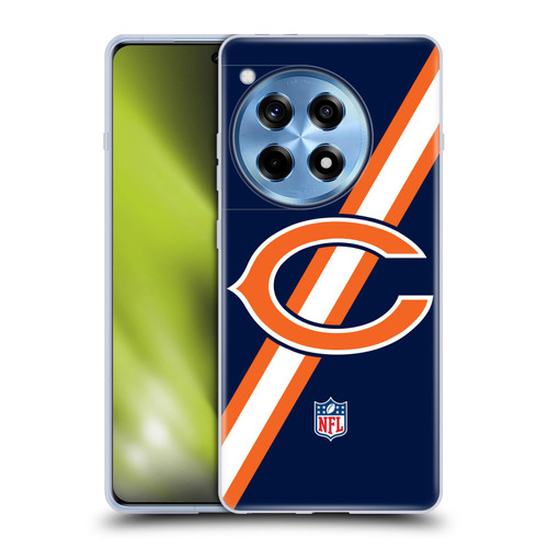 NFL Chicago Bears Logo Stripes Soft Gel Case for OnePlus 12R