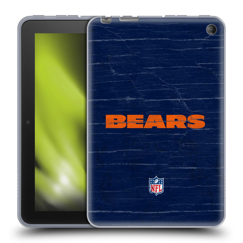 NFL Chicago Bears Logo Distressed Look Soft Gel Case for Amazon Fire 7 2022