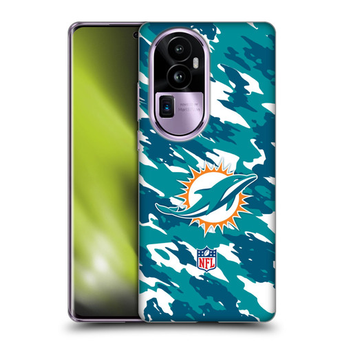 NFL Miami Dolphins Logo Camou Soft Gel Case for OPPO Reno10 Pro+