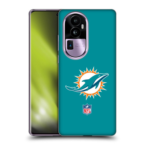 NFL Miami Dolphins Logo Plain Soft Gel Case for OPPO Reno10 Pro+