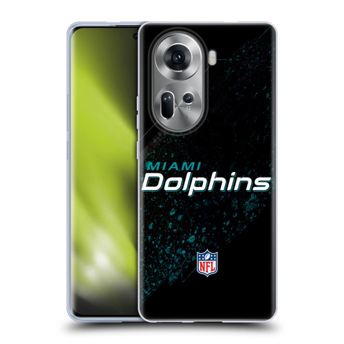 NFL Miami Dolphins Logo Blur Soft Gel Case for OPPO Reno11