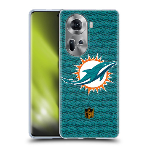 NFL Miami Dolphins Logo Football Soft Gel Case for OPPO Reno11