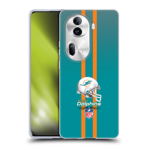 NFL Miami Dolphins Logo Helmet Soft Gel Case for OPPO Reno11 Pro