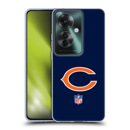 NFL Chicago Bears Logo Plain Soft Gel Case for OPPO Reno11 F 5G / F25 Pro 5G