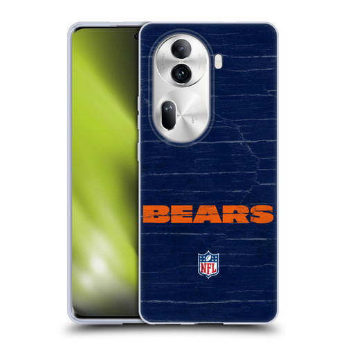 NFL Chicago Bears Logo Distressed Look Soft Gel Case for OPPO Reno11 Pro