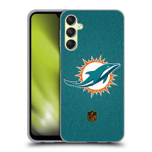 NFL Miami Dolphins Logo Football Soft Gel Case for Samsung Galaxy A24 4G / M34 5G