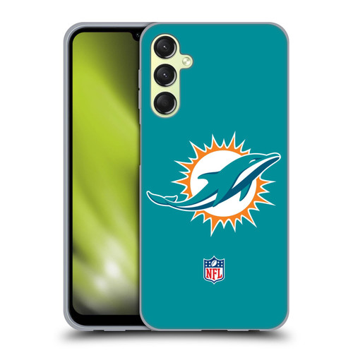 NFL Miami Dolphins Logo Plain Soft Gel Case for Samsung Galaxy A24 4G / M34 5G