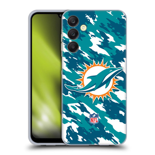 NFL Miami Dolphins Logo Camou Soft Gel Case for Samsung Galaxy A25 5G