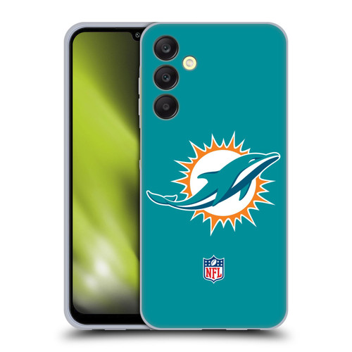 NFL Miami Dolphins Logo Plain Soft Gel Case for Samsung Galaxy A25 5G