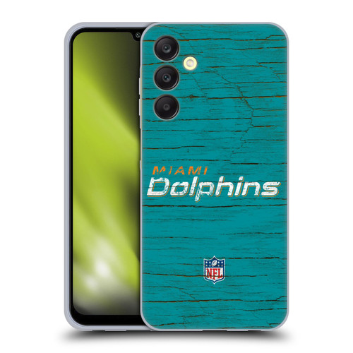 NFL Miami Dolphins Logo Distressed Look Soft Gel Case for Samsung Galaxy A25 5G