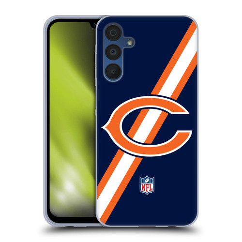 NFL Chicago Bears Logo Stripes Soft Gel Case for Samsung Galaxy A15