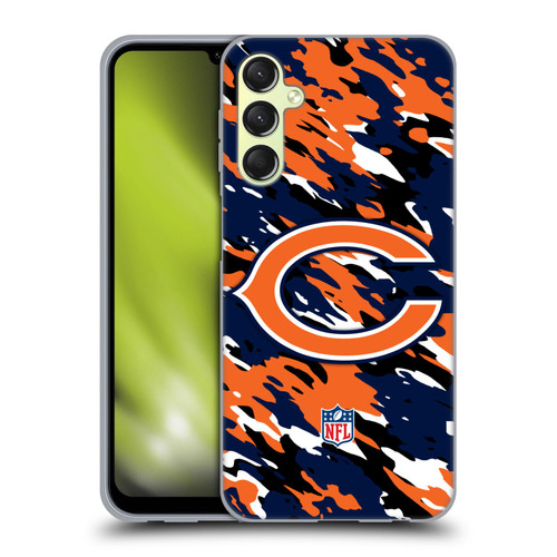 NFL Chicago Bears Logo Camou Soft Gel Case for Samsung Galaxy A24 4G / M34 5G