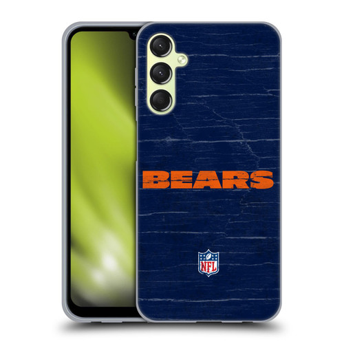 NFL Chicago Bears Logo Distressed Look Soft Gel Case for Samsung Galaxy A24 4G / M34 5G