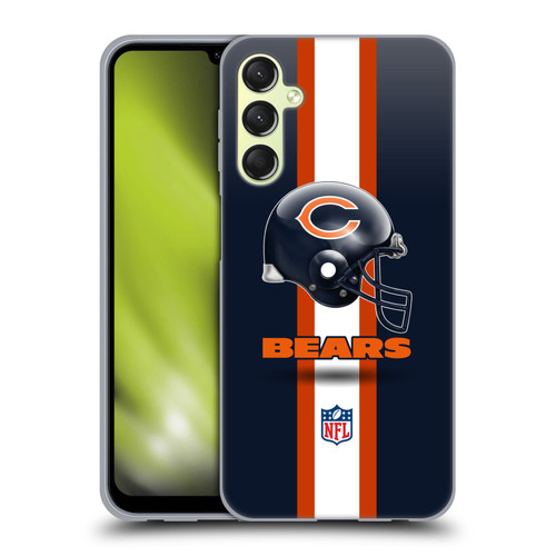 NFL Chicago Bears Logo Helmet Soft Gel Case for Samsung Galaxy A24 4G / M34 5G