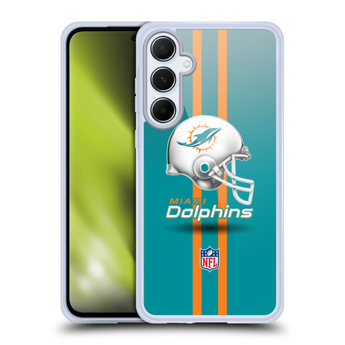 NFL Miami Dolphins Logo Helmet Soft Gel Case for Samsung Galaxy A55 5G