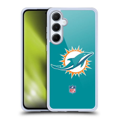 NFL Miami Dolphins Logo Plain Soft Gel Case for Samsung Galaxy A55 5G