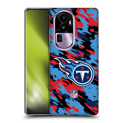 NFL Tennessee Titans Logo Camou Soft Gel Case for OPPO Reno10 Pro+