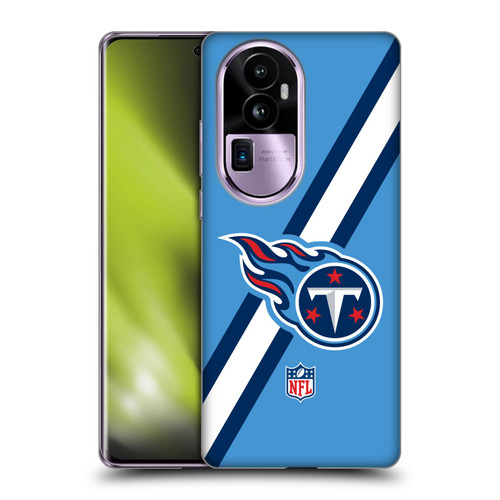 NFL Tennessee Titans Logo Stripes Soft Gel Case for OPPO Reno10 Pro+