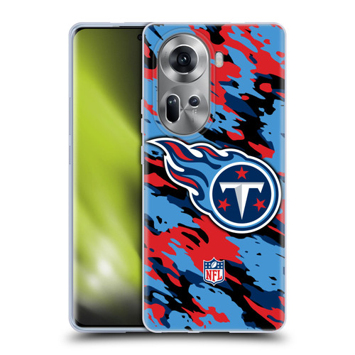 NFL Tennessee Titans Logo Camou Soft Gel Case for OPPO Reno11