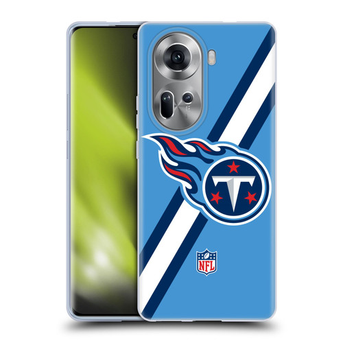 NFL Tennessee Titans Logo Stripes Soft Gel Case for OPPO Reno11