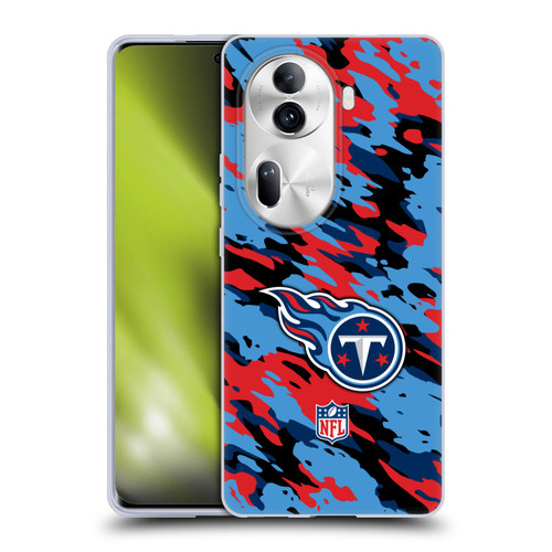 NFL Tennessee Titans Logo Camou Soft Gel Case for OPPO Reno11 Pro