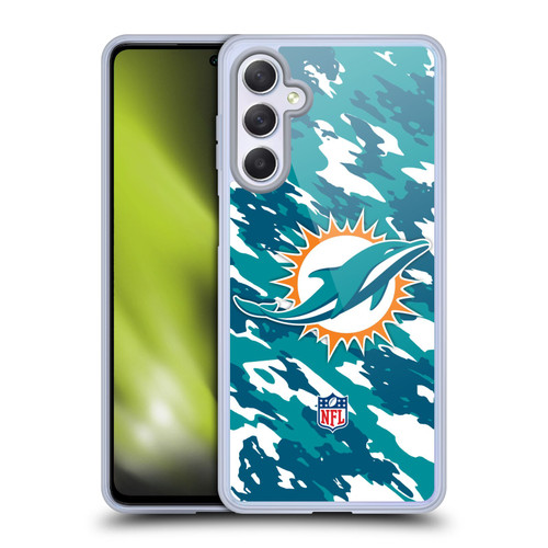 NFL Miami Dolphins Logo Camou Soft Gel Case for Samsung Galaxy M54 5G