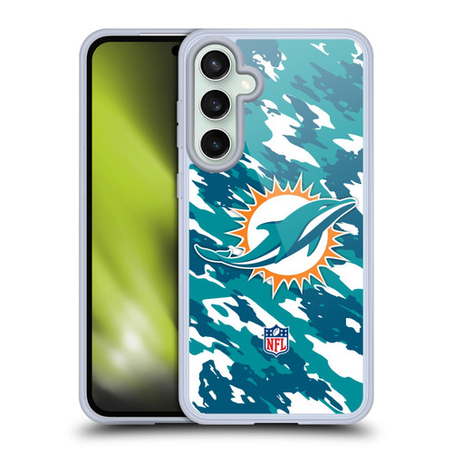 NFL Miami Dolphins Logo Camou Soft Gel Case for Samsung Galaxy S23 FE 5G