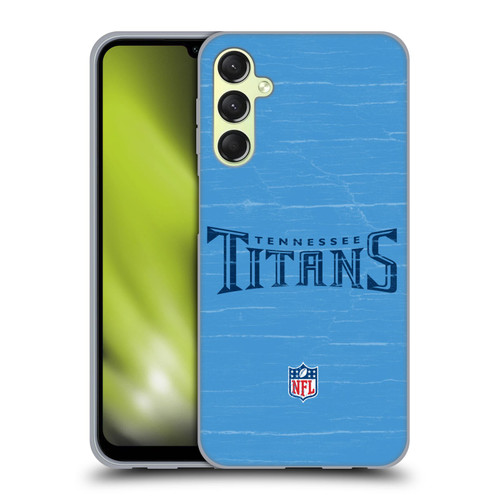 NFL Tennessee Titans Logo Distressed Look Soft Gel Case for Samsung Galaxy A24 4G / M34 5G