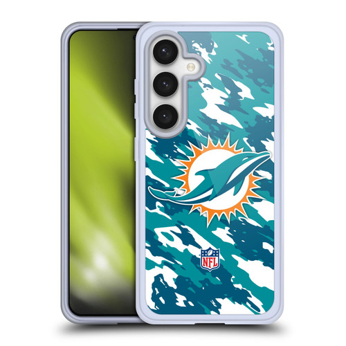 NFL Miami Dolphins Logo Camou Soft Gel Case for Samsung Galaxy S24 5G