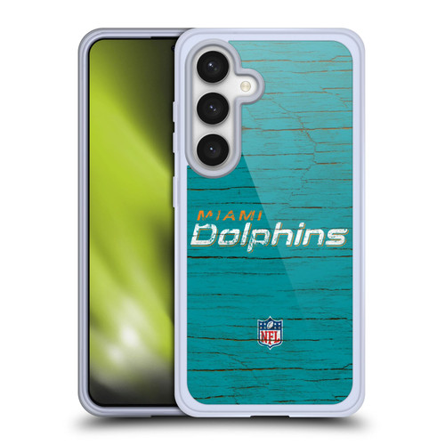 NFL Miami Dolphins Logo Distressed Look Soft Gel Case for Samsung Galaxy S24 5G