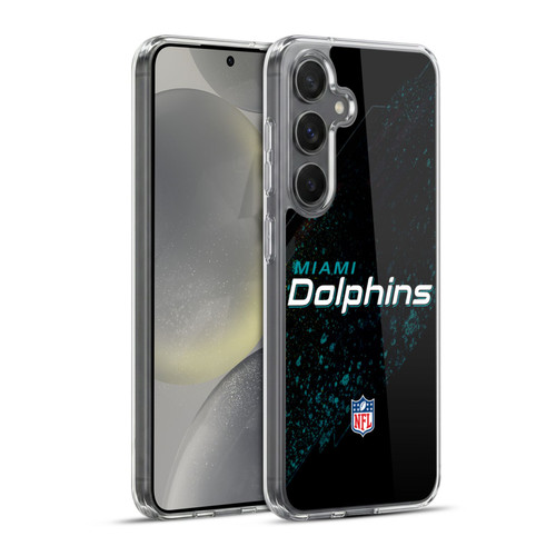 NFL Miami Dolphins Logo Blur Soft Gel Case for Samsung Galaxy S24+ 5G