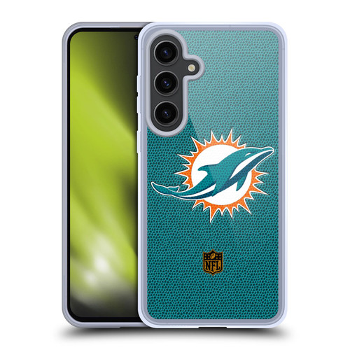 NFL Miami Dolphins Logo Football Soft Gel Case for Samsung Galaxy S24+ 5G