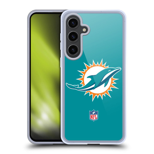 NFL Miami Dolphins Logo Plain Soft Gel Case for Samsung Galaxy S24+ 5G