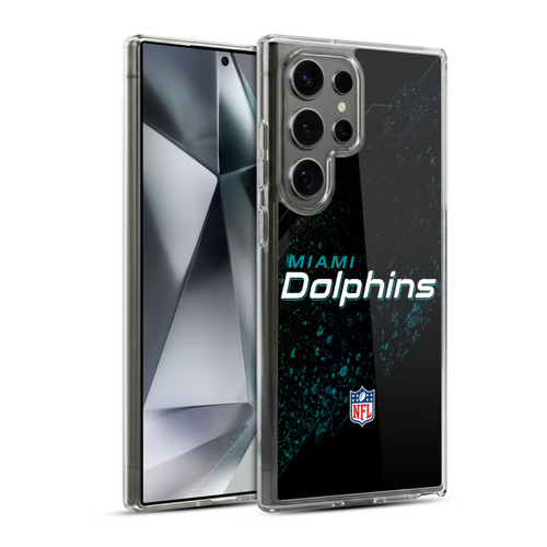 NFL Miami Dolphins Logo Blur Soft Gel Case for Samsung Galaxy S24 Ultra 5G