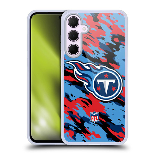NFL Tennessee Titans Logo Camou Soft Gel Case for Samsung Galaxy A35 5G