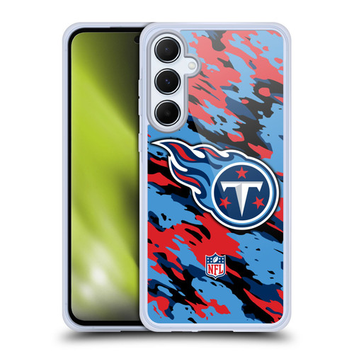 NFL Tennessee Titans Logo Camou Soft Gel Case for Samsung Galaxy A55 5G
