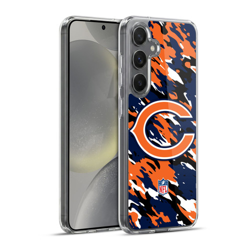 NFL Chicago Bears Logo Camou Soft Gel Case for Samsung Galaxy S24+ 5G