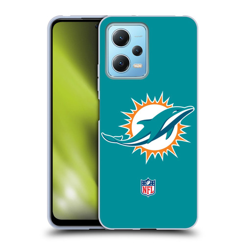 NFL Miami Dolphins Logo Plain Soft Gel Case for Xiaomi Redmi Note 12 5G